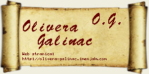 Olivera Galinac vizit kartica